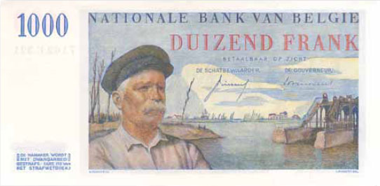 Hendrik Geeraert biljet 1000 frank